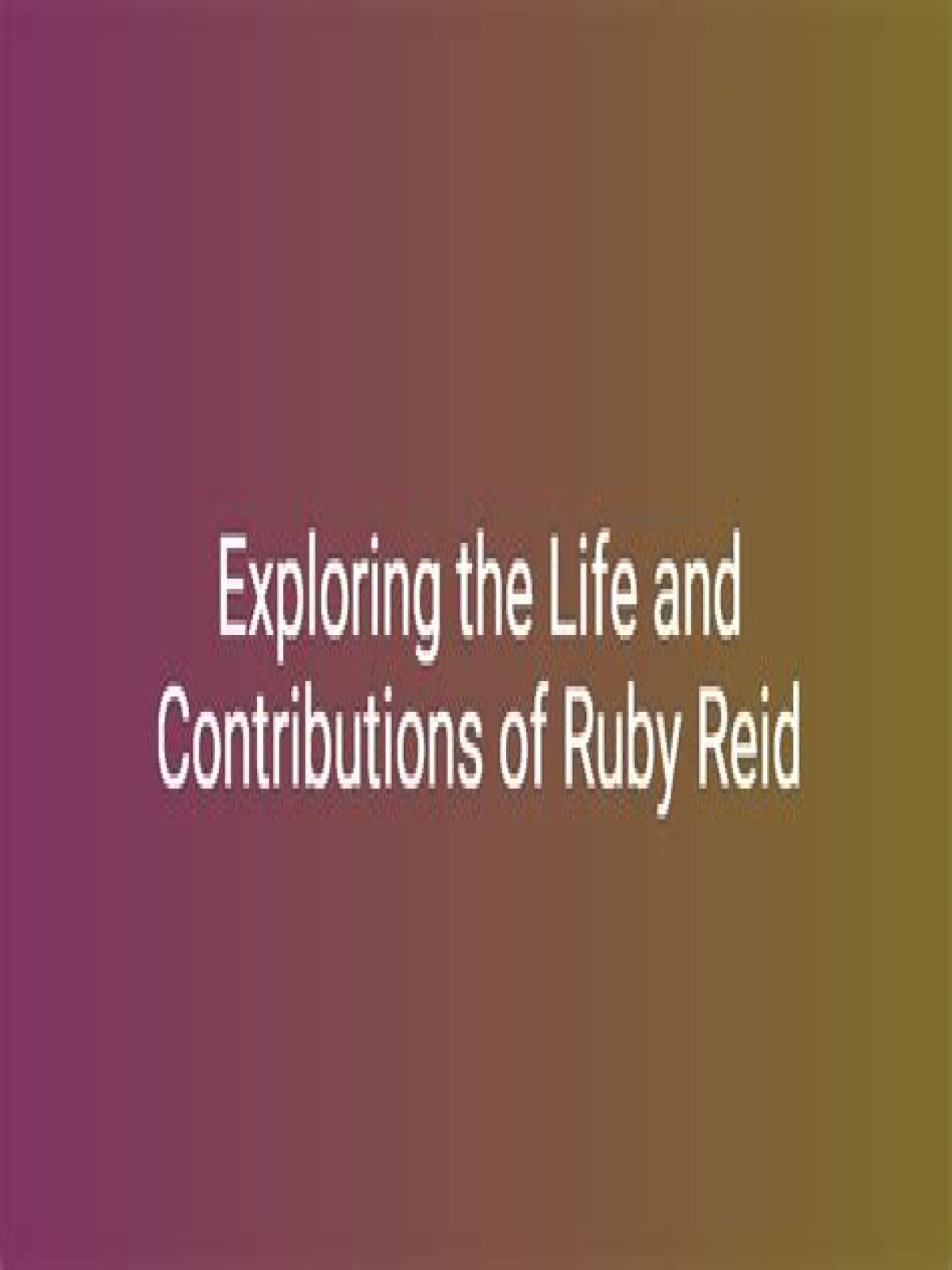 Exploring The Life And Career Of Ruby Reid: A Deep Dive Into The Life Of Ed S.